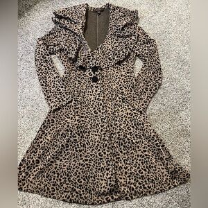 Leopard print coat jacket